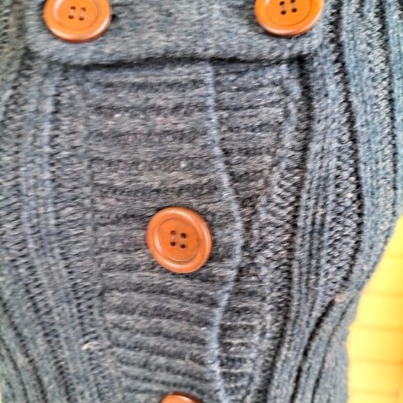 (031) Papaya NY women's medium Black knit, short sleeve sweater top - Picture 4 of 7